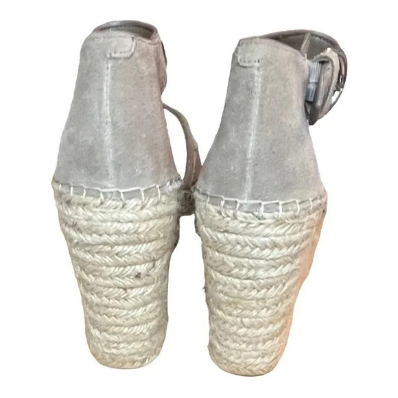 MARC‎ FISHER LTD ADALLA PLATFORM ESPADRILLE WEDGE TAN GRAY SIZE 9.5 - Picture 8 of 11